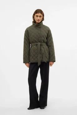 Abrigo acolchado cuello subido