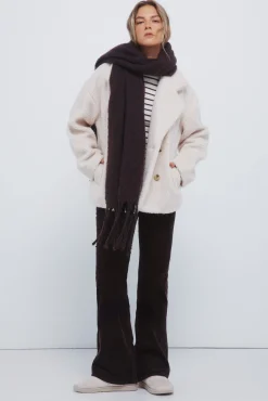 Abrigo borreguito doble abotonadura