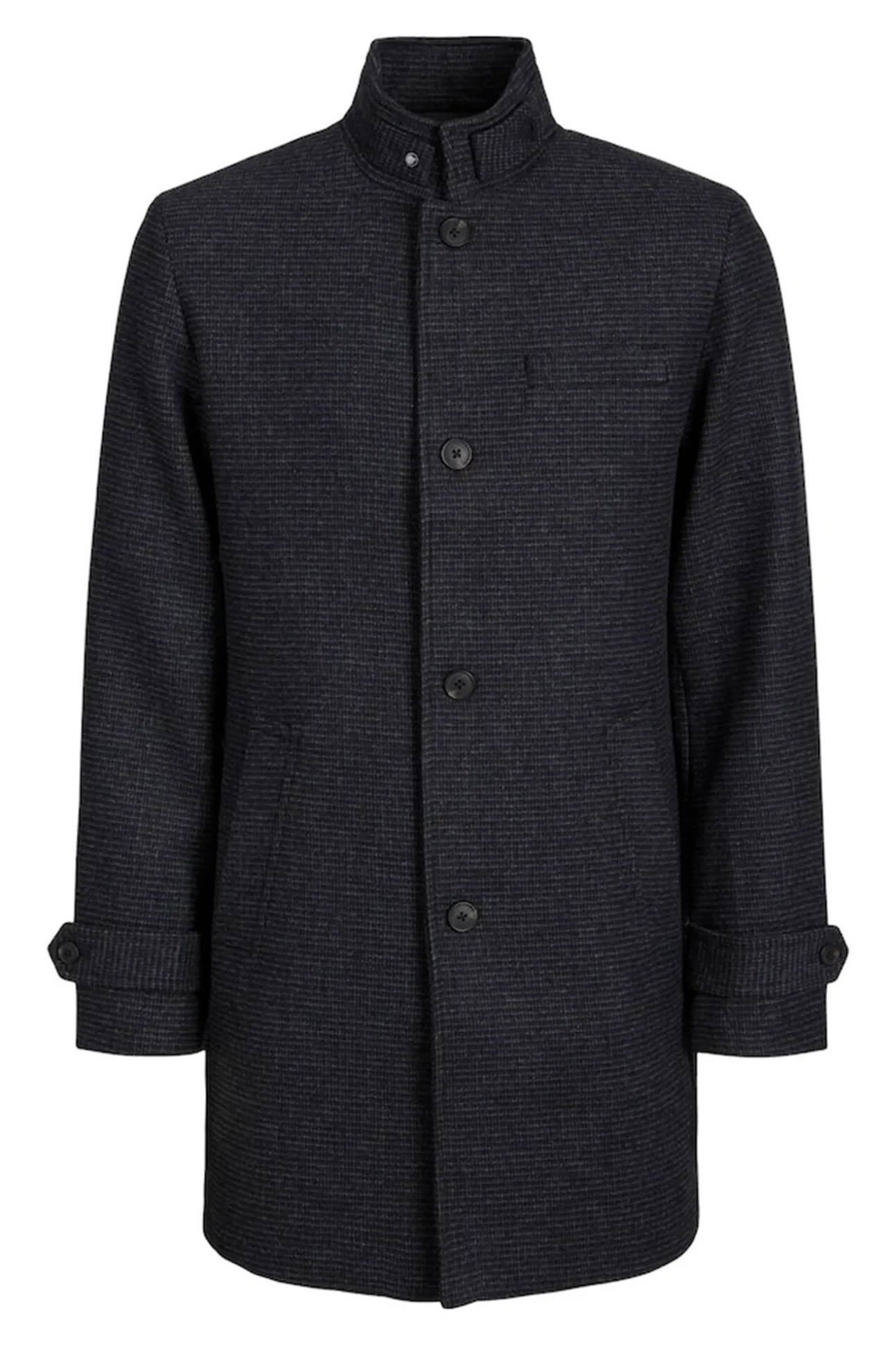 Abrigo corto de lana con cuello alto