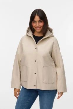 Abrigo corto de paño talla grande