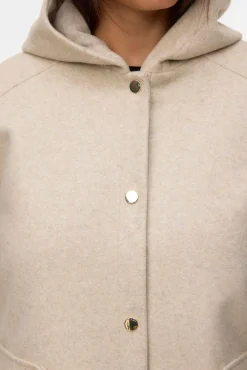 Abrigo corto de paño talla grande