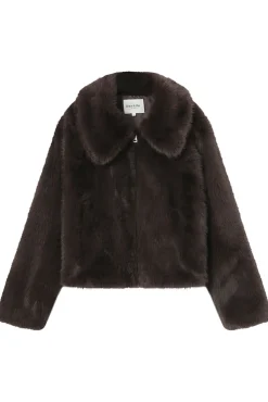 Abrigo corto de pelo sintética