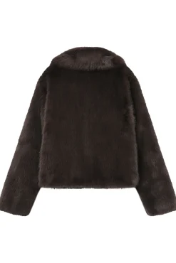 Abrigo corto de pelo sintética