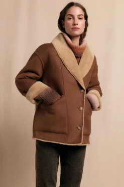 Abrigo corto efecto doble faz