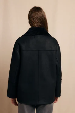 Abrigo corto efecto doble faz