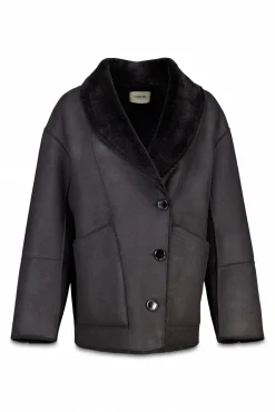 Abrigo corto efecto doble faz