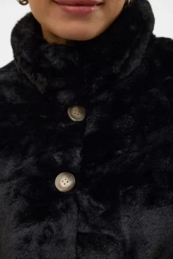 Abrigo corto efecto pelo