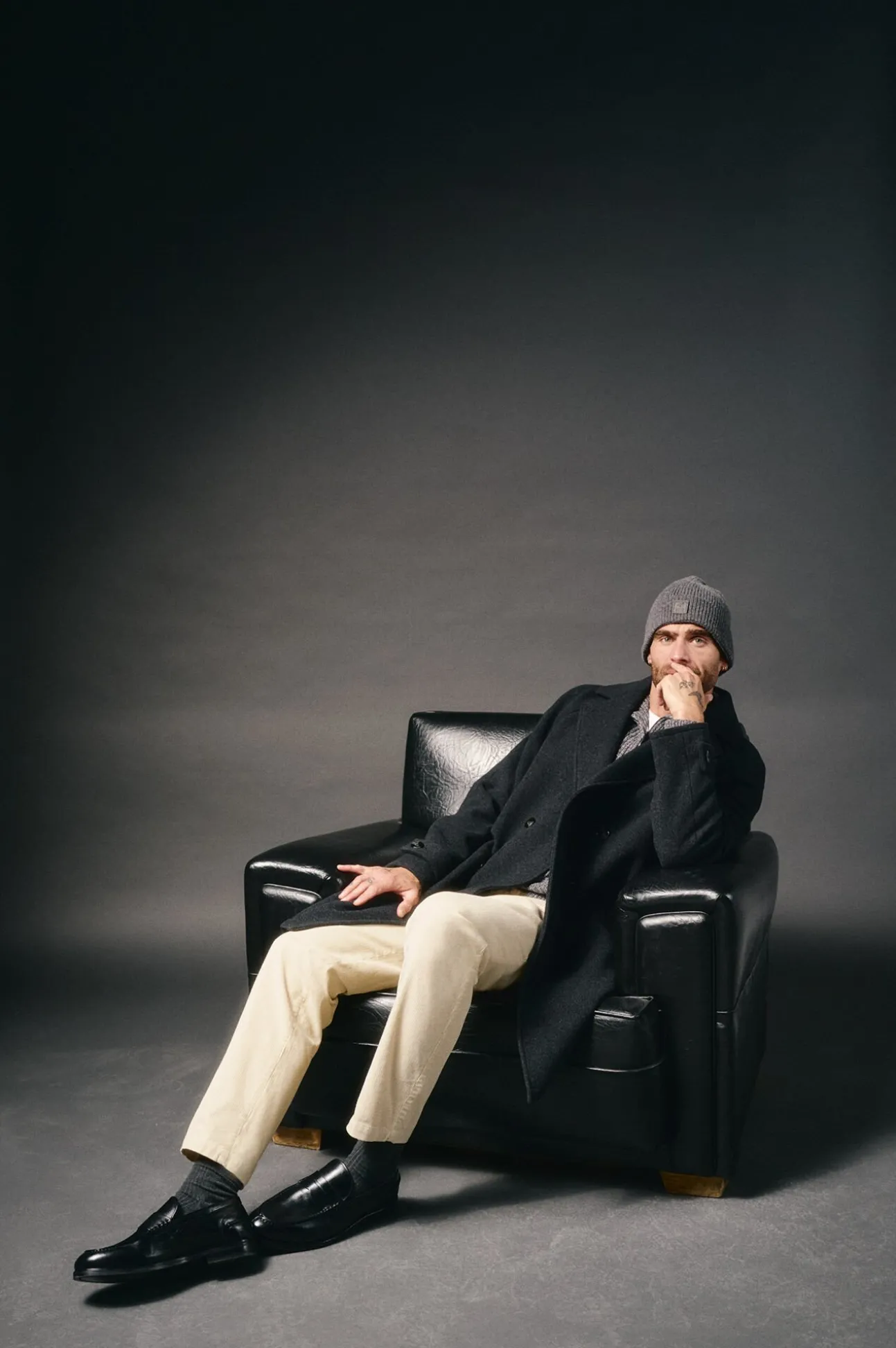 Abrigo cruzado de lana