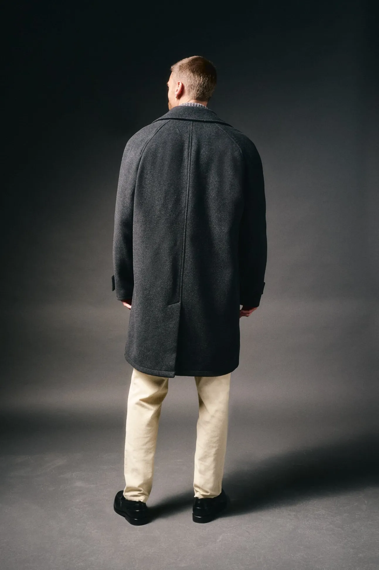 Abrigo cruzado de lana