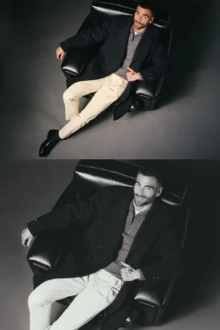 Abrigo cruzado de lana