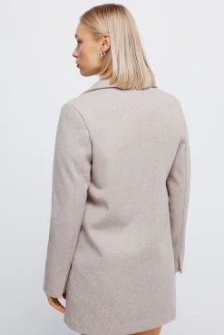 Abrigo cuello solapa tacto suave