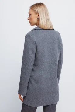 Abrigo cuello solapa tacto suave