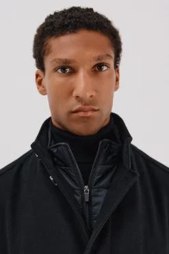 Abrigo cuello tira vistas desmontables