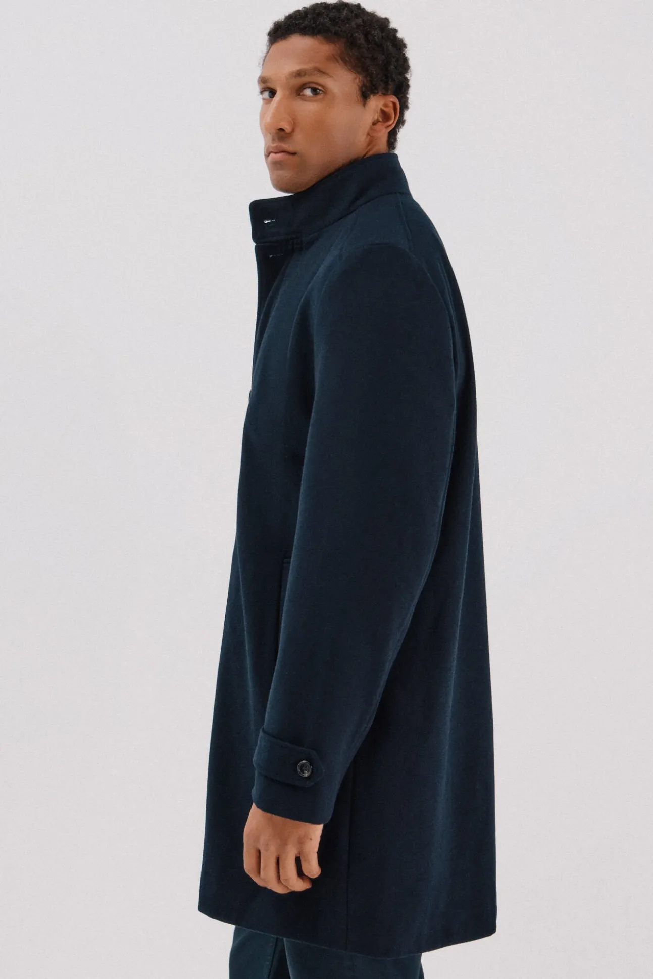 Abrigo cuello tira vistas desmontables