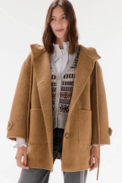 Abrigo de doble faz con capucha