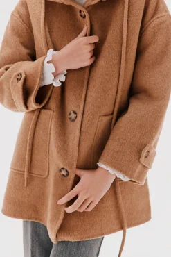 Abrigo de doble faz con capucha