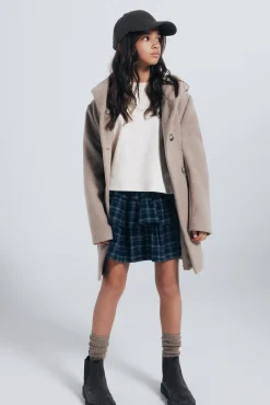 Abrigo de paño cruzado niña