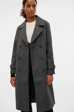 Abrigo de paño manga larga