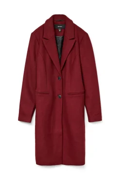 Abrigo de paño midi de mujer