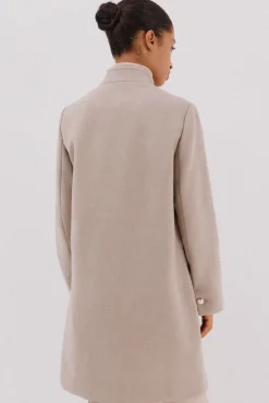 Abrigo doble cruce botón dorado