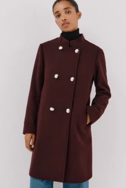 Abrigo doble cruce botón dorado