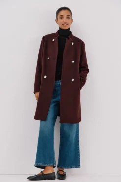 Abrigo doble cruce botón dorado