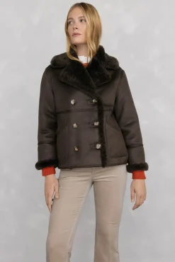 Abrigo doble faz borrego