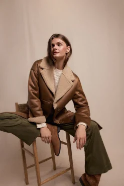 Abrigo efecto doble faz largo