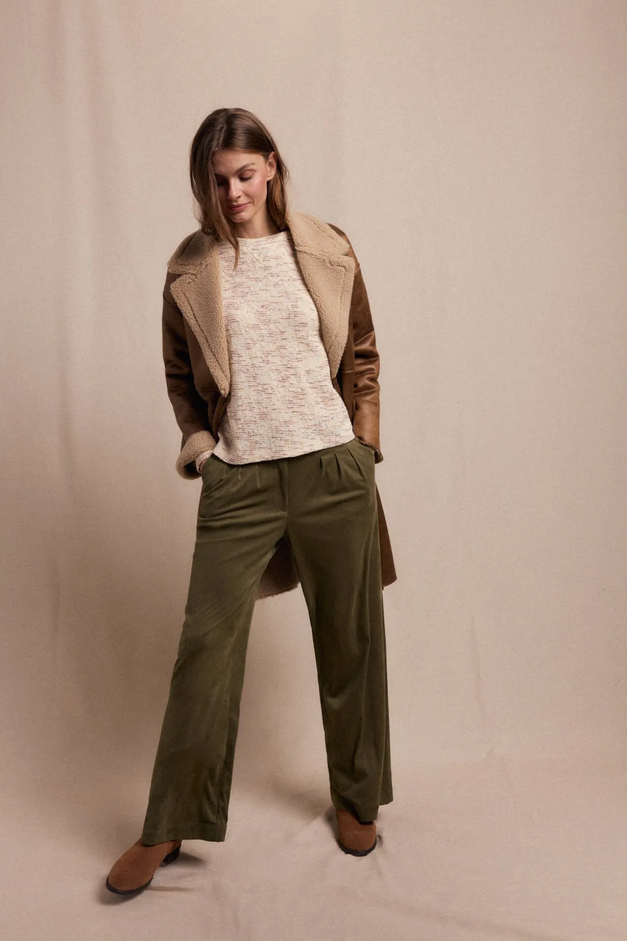 Abrigo efecto doble faz largo