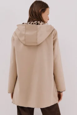 Abrigo efecto doble faz reversible