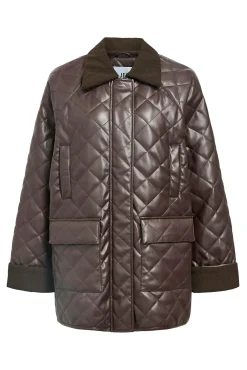 Abrigo efecto piel acolchado