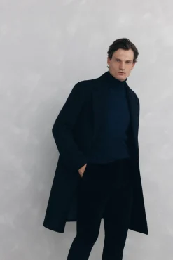 Abrigo espiga azul vistas desmontables