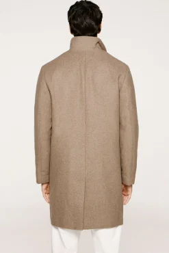 Abrigo lana cuello chimenea