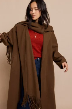 Abrigo largo bufanda