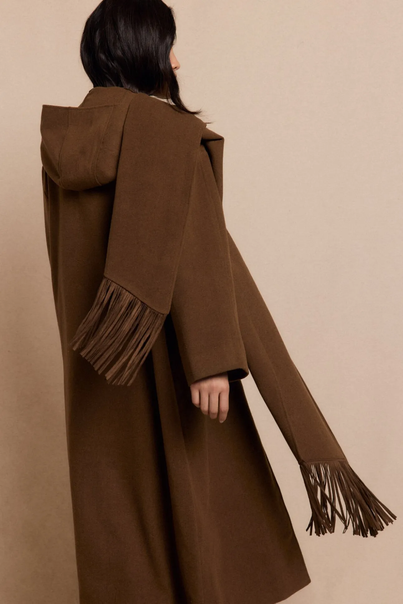 Abrigo largo bufanda