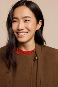 Abrigo largo bufanda