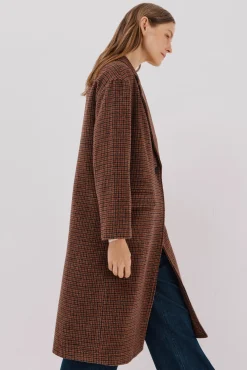 Abrigo largo cuello solapa