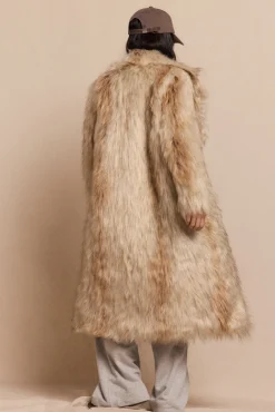 Abrigo largo efecto pelo