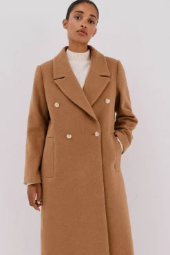 Abrigo largo tejido italiano