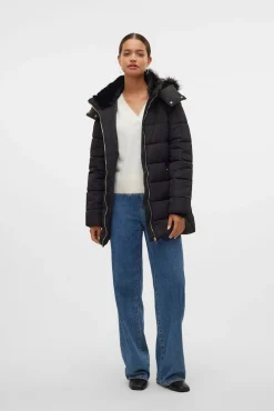 Abrigo midi acolchado