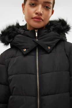 Abrigo midi acolchado