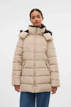 Abrigo midi acolchado