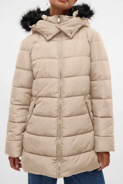 Abrigo midi acolchado