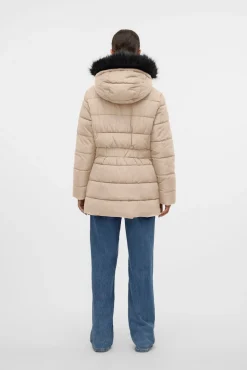 Abrigo midi acolchado