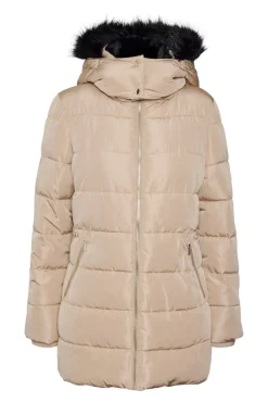 Abrigo midi acolchado