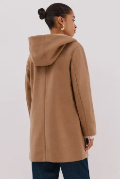 Abrigo paño capucha