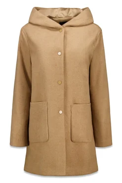 Abrigo paño capucha