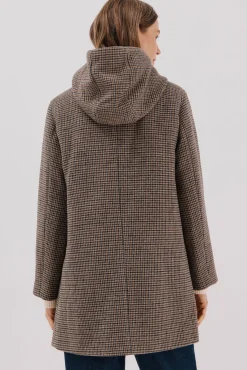 Abrigo paño capucha