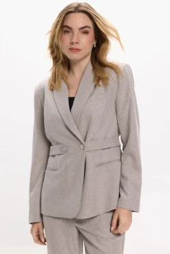 Americana abotonada cruzada