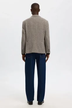 Americana cruzada de lana